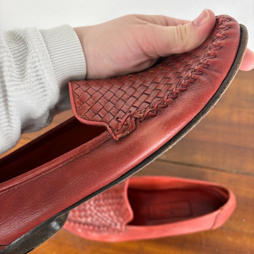 Cole Haan Braided Copper Red Slip on Loafers Size: 8.5 - Picture 14 of 14